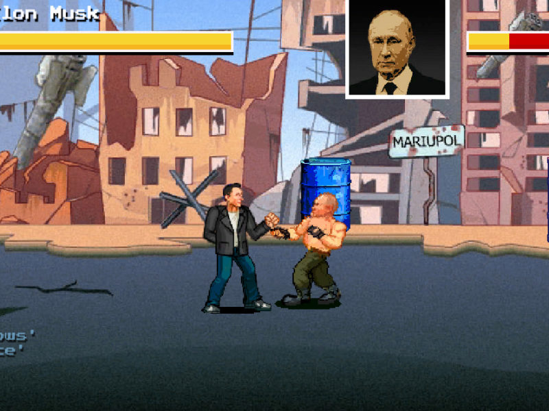 Украинцы создали игру, в которой Илон Маск сражается против Кадырова и Путина