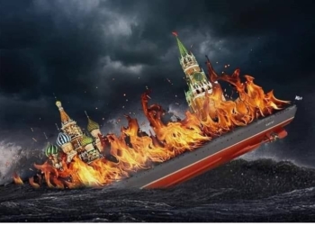 Украинцы шутят о послушном крейсере “Москва”, который ушел туда, куда послали (ФОТО, ВИДЕО)