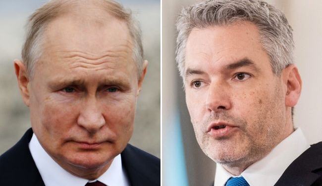 Визит австрийского канцлера к Путину: без рукопожатий, война должна закончиться