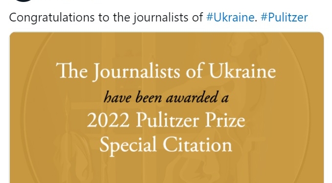 Все украинские журналисты стали лауреатами Пулитцеровской премии