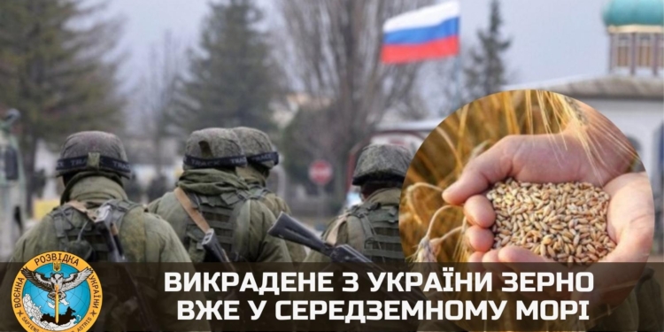 Викрадене росіянами українське зерно вже в Середземному морі