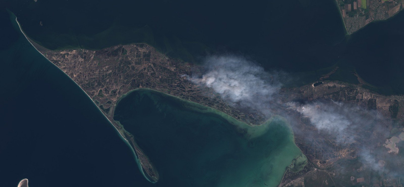 Леса на Кинбурне горят, а оккупанты по-прежнему не дают их тушить: на Николаевщине и Херсонщине огонь охватил 5,5 тыс.га (ФОТО)