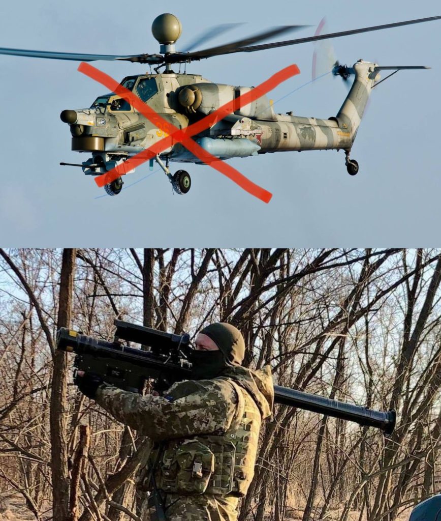 Підрозділом ППО 81-ї бригади ДШВ збитий російський ударний вертоліт Мі-28 “Нічний мисливець” 1