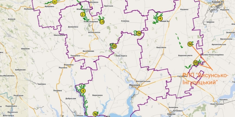 Територія РЛП “Висунсько-Інгулецький” на Миколаївщині потерпає від бойових дій