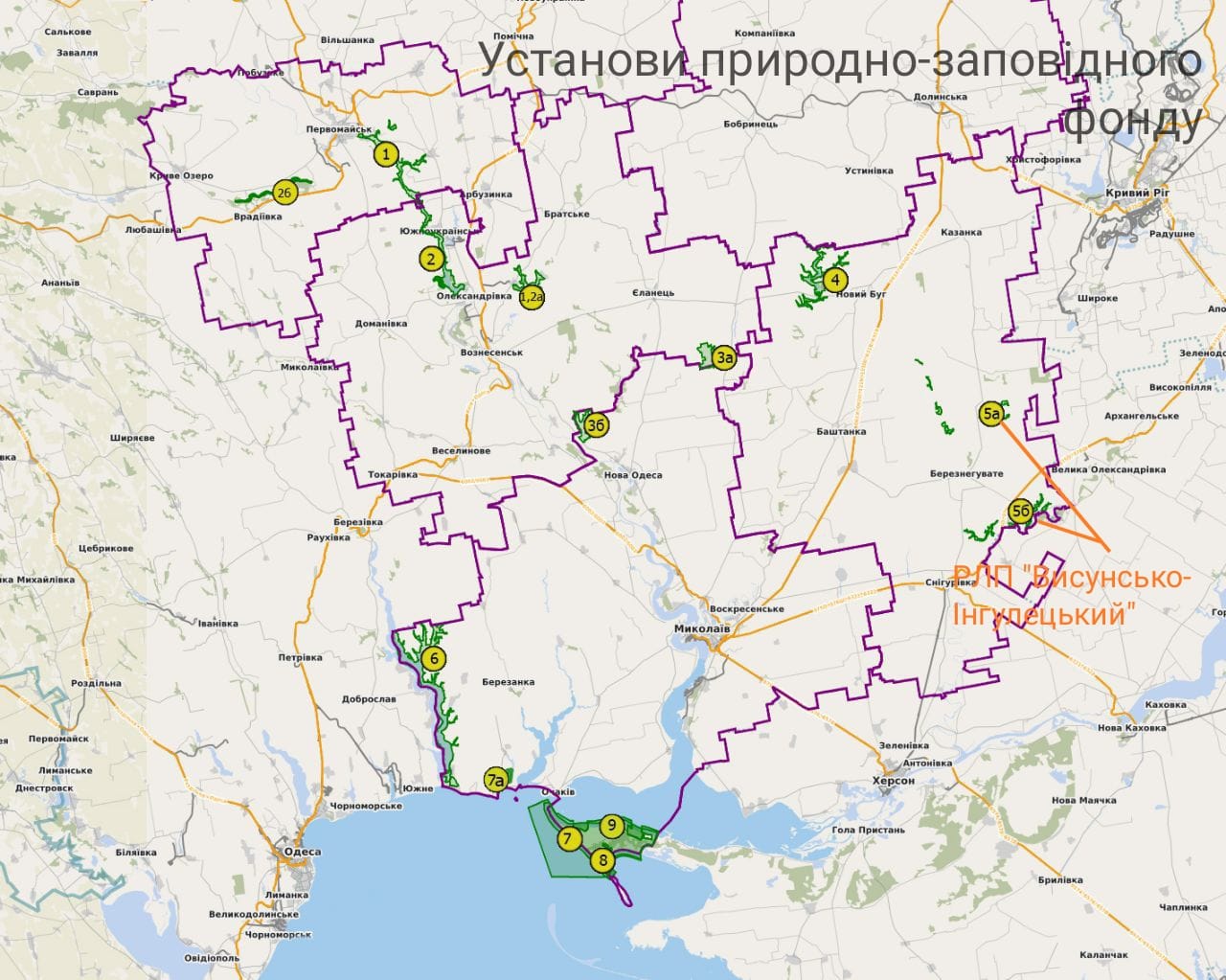 Територія РЛП “Висунсько-Інгулецький” на Миколаївщині потерпає від бойових дій