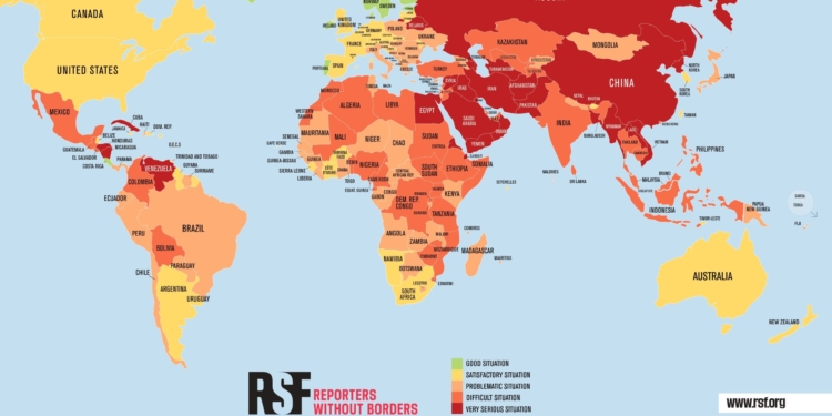 У рейтингу свободи преси Україна опустилася на 9 позицій