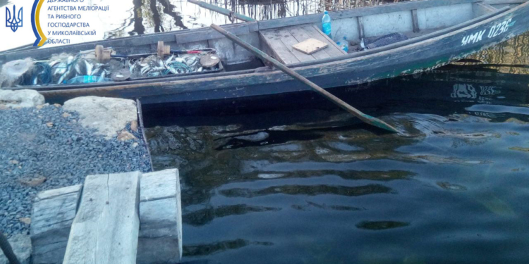У Новоодеському районі Миколаївський рибоохоронний патруль вилучив три браконьєрські сітки