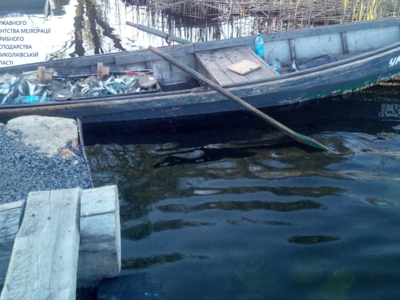 У Новоодеському районі Миколаївський рибоохоронний патруль вилучив три браконьєрські сітки