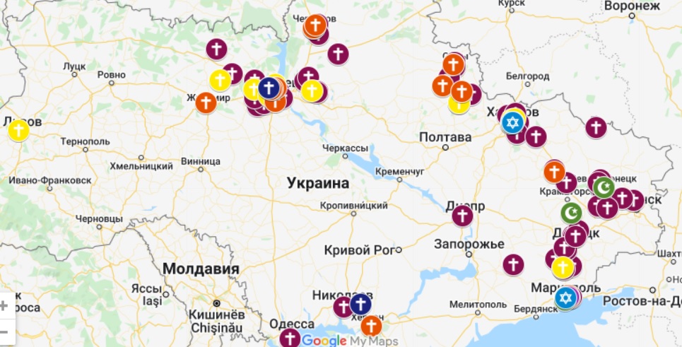 В Україні внаслідок вторгнення росії зазнали руйнувань щонайменше 116 храмів різних конфесій 1