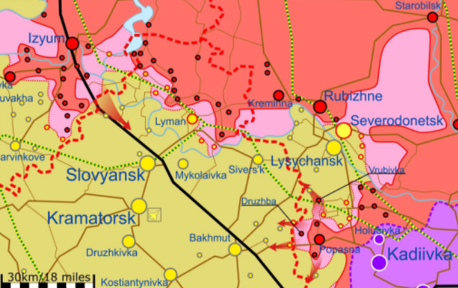 Угроза окружения украинских войск в Северодонецке и Лисичанске нарастает, - аналитики 1