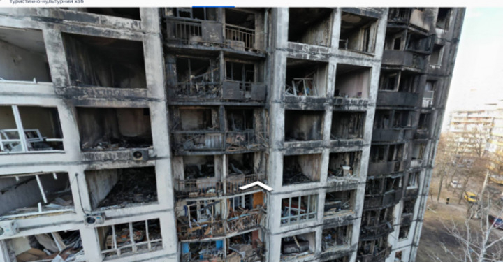 З’явились 3D-тури будівлями Києва, зруйнованими та пошкодженими внаслідок війни