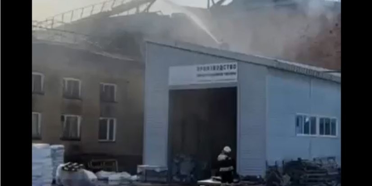 Под Новосибирском горит химзавод (ВИДЕО)