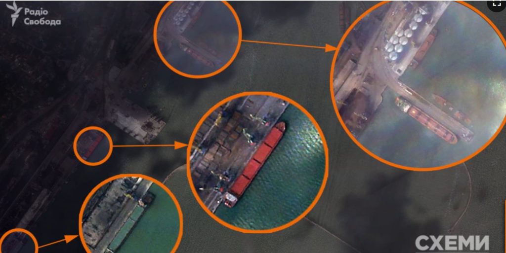 Рашисты вывозят из порта в Мариуполе ворованное зерно и металл, коридор для иностранных судов - фикция (ФОТО) 6