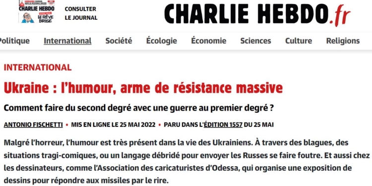 Сатирический Charlie Hebdo выпустил “украинский” номер – деньги от него будут переданы ВСУ и на оборону Одессы (ФОТО)