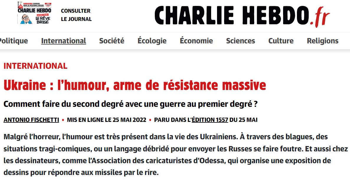 Сатирический Charlie Hebdo выпустил “украинский” номер – деньги от него будут переданы ВСУ и на оборону Одессы (ФОТО)