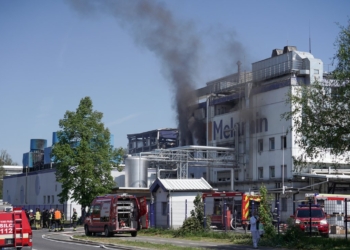В Словении взрыв и пожар на химзаводе (ФОТО, ВИДЕО)