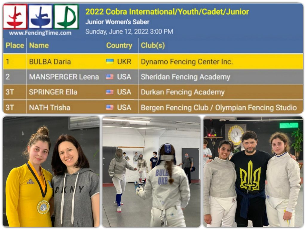 Миколаївська фехтувальниця свою перемогу на турнірі 2022 Cobra International присвятила Україні 1
