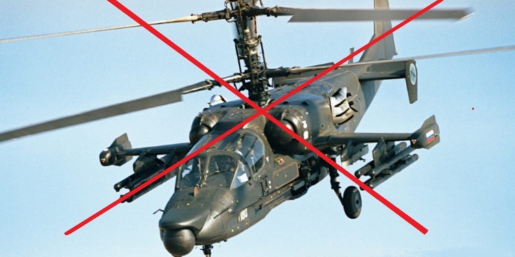 Миколаївські десантники збили російський розвідувально-ударний вертоліт Ка-52