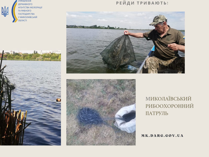 «Сипали» сітки на Інгулі: Миколаївський рибоохоронний патруль піймав браконьєрів