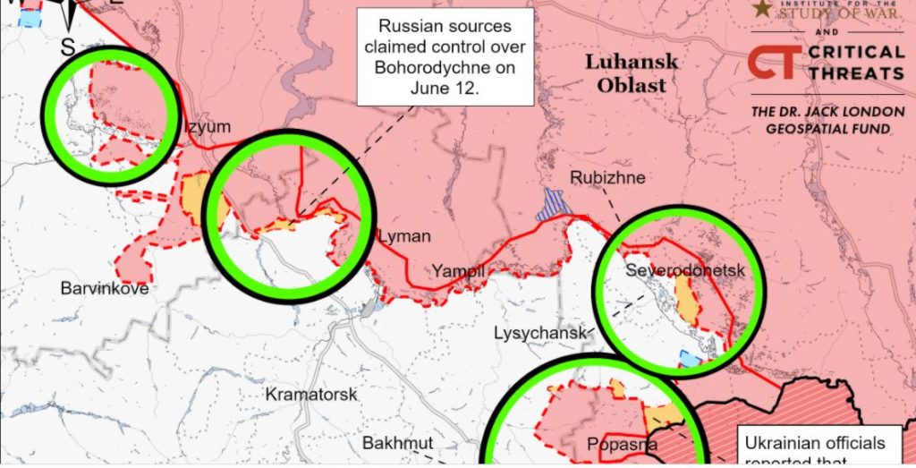 Российские войска достигли прогресса в продвижении к Славянску, Изюм - важная цель, — ISW 9