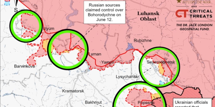 Российские войска достигли прогресса в продвижении к Славянску, Изюм – важная цель, — ISW