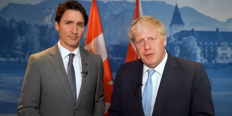 Джонсон и Трюдо записали обращение к украинцам и Зеленскому (ВИДЕО)