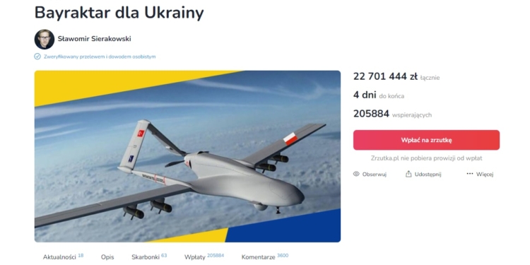У Польщі зібрали гроші на Bayraktar для України