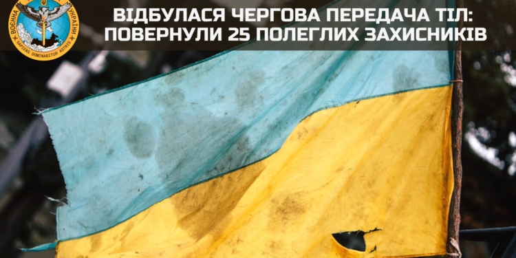 Україна повернула тіла 25 загиблих захисників