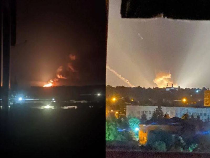 На Донбассе ночью взрывались и горели склады рашистов (ВИДЕО)