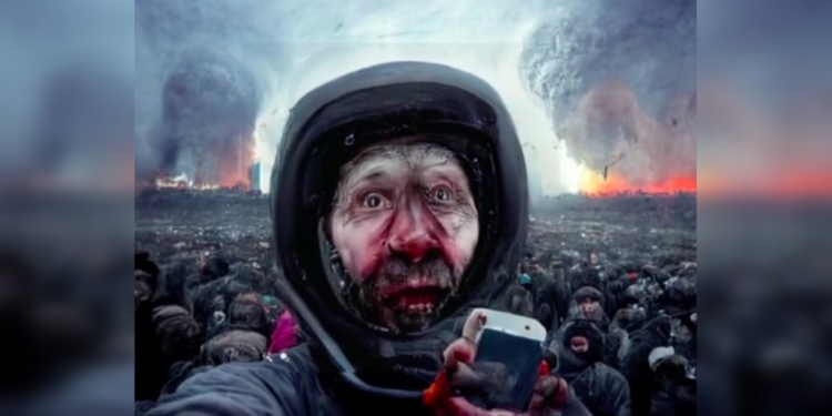 Штучний інтелект показав, якими будуть останні селфі на Землі (ФОТО)