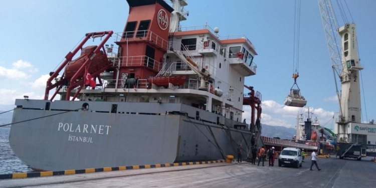 Перше судно з українською агропродукцією з першого «зернового» каравану прибуло в кінцевий пункт призначення