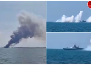 Задимлення на одному з кораблів рф біля Севастополя. Експерти не виключають ракетну атаку ЗСУ (ФОТО, ВІДЕО)