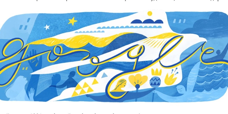 Google присвятив новий doodle Україні – на честь Дня Незалежності (ФОТО)