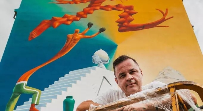 У Празі український художник присвятив мурал Україні і її боротьбі з російською агресією (ФОТО)