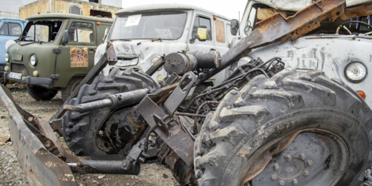 Збитки, нанесені російськими обстрілами автопарку «Миколаївобленерго», склали 12 млн.грн.