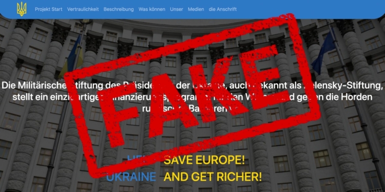 Російські спецслужби створили в Європі фейковий інтернет-портал з метою дискредитації Володимира Зеленського – ОП