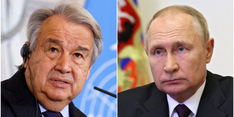 Гуттеріш говорив з путіним: «На даний момент шанси на мир мінімальні»