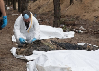 «Росія залишає по собі тільки смерть і страждання»: Зеленський опублікував фото з місця масового поховання людей в Ізюмі (ФОТО)