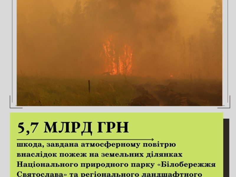На Кінбурнській косі внаслідок дій російських окупантів вже вигоріло більше 2,1 тисячі га лісів – розмір шкоди вже перевищив 5 млрд.грн.