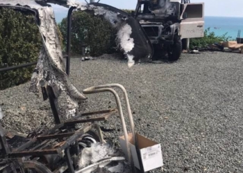 На віллі пропагандиста кисельова у Криму невідомий спалив дві машини (ВIДЕО)