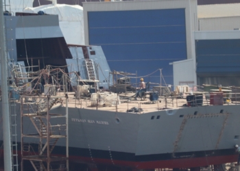 ЗМІ показали, як виглядає перший український корвет класу «Ада» «Гетьман Іван Мазепа», який будується в Стамбулі (ФОТО)