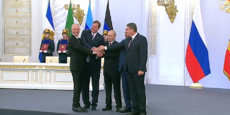 Путін оголосив, що загарбані українські землі своїми і закликав Київ до переговорів (ВІДЕО)