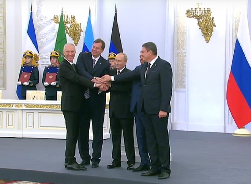 Путін оголосив, що загарбані українські землі своїми і закликав Київ до переговорів (ВІДЕО)