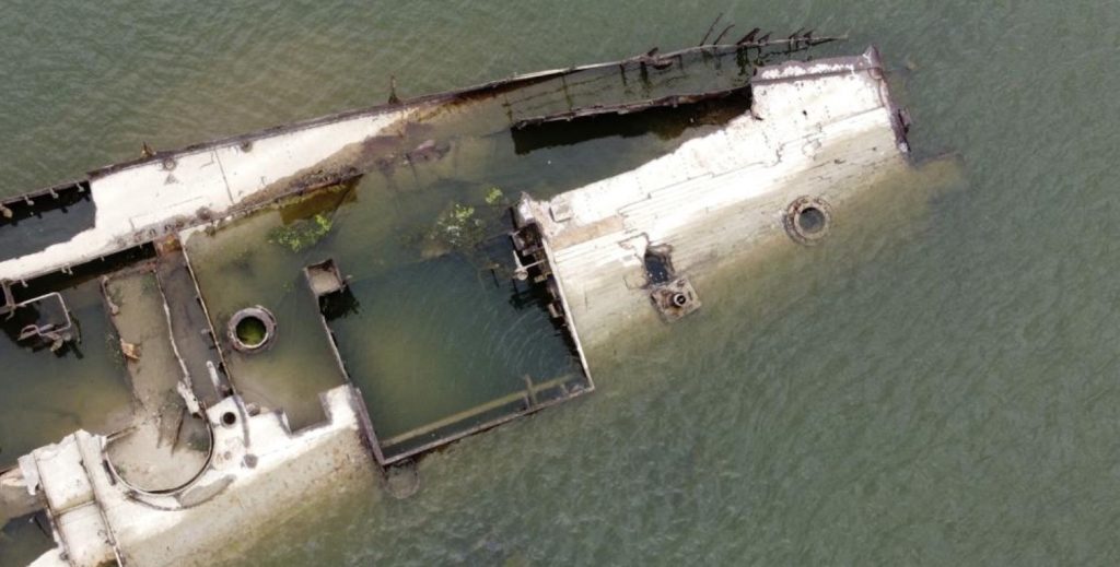 На Дунаї через спеку "спливли" німецькі кораблі часів Другої світової (ФОТО, ВІДЕО) 1