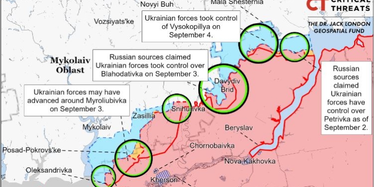 ISW підтверджує контрнаступ ЗСУ на півдні та сході й повернення територій