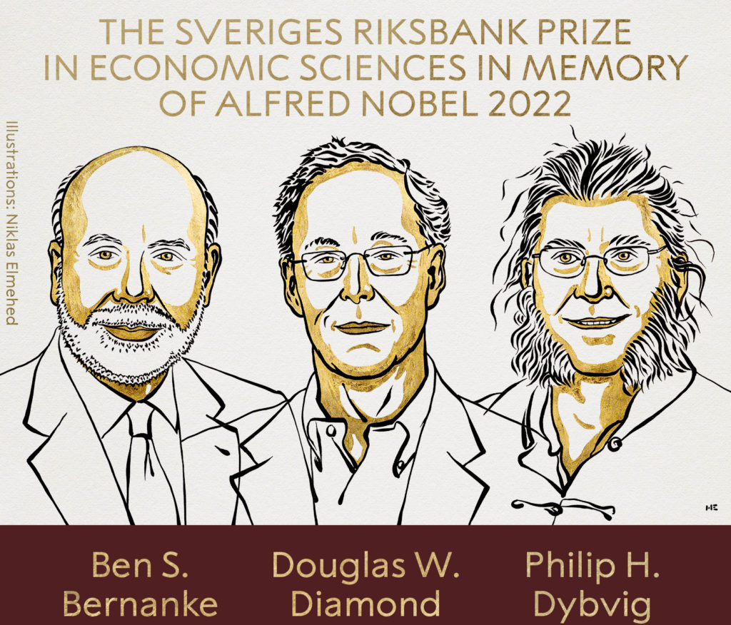 Нобеля-2022 з економіки отримали троє американських вчених за дослідження банків та причин і наслідків фінансових криз 1