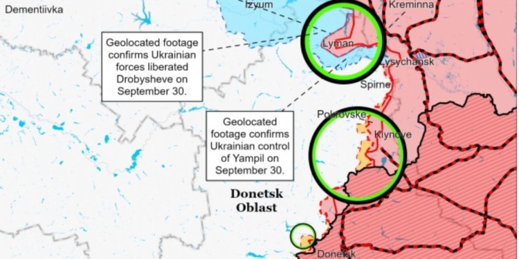 Наступні 3 доби будуть вирішальними для ситуації під Лиманом, – ISW