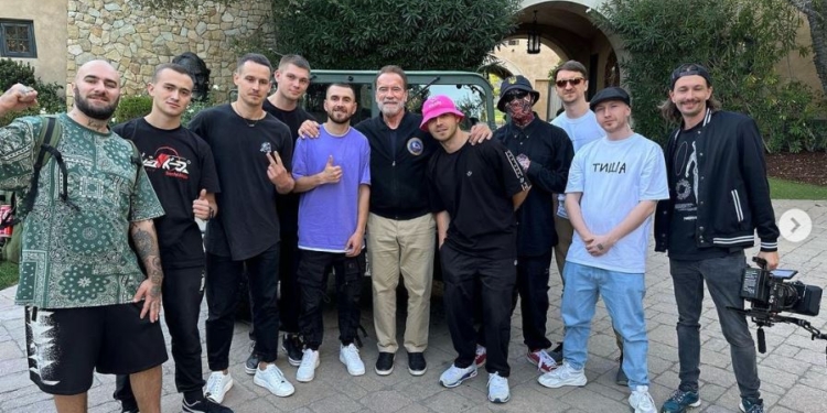 Шварценеггер зустрівся в США з групою KALUSH Orchestra (ФОТО)