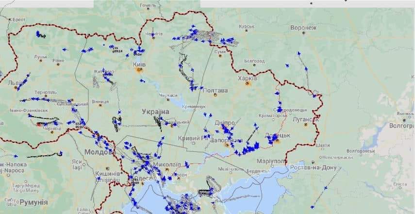 Залужний опублікував карту ракетного обстрілу України 2