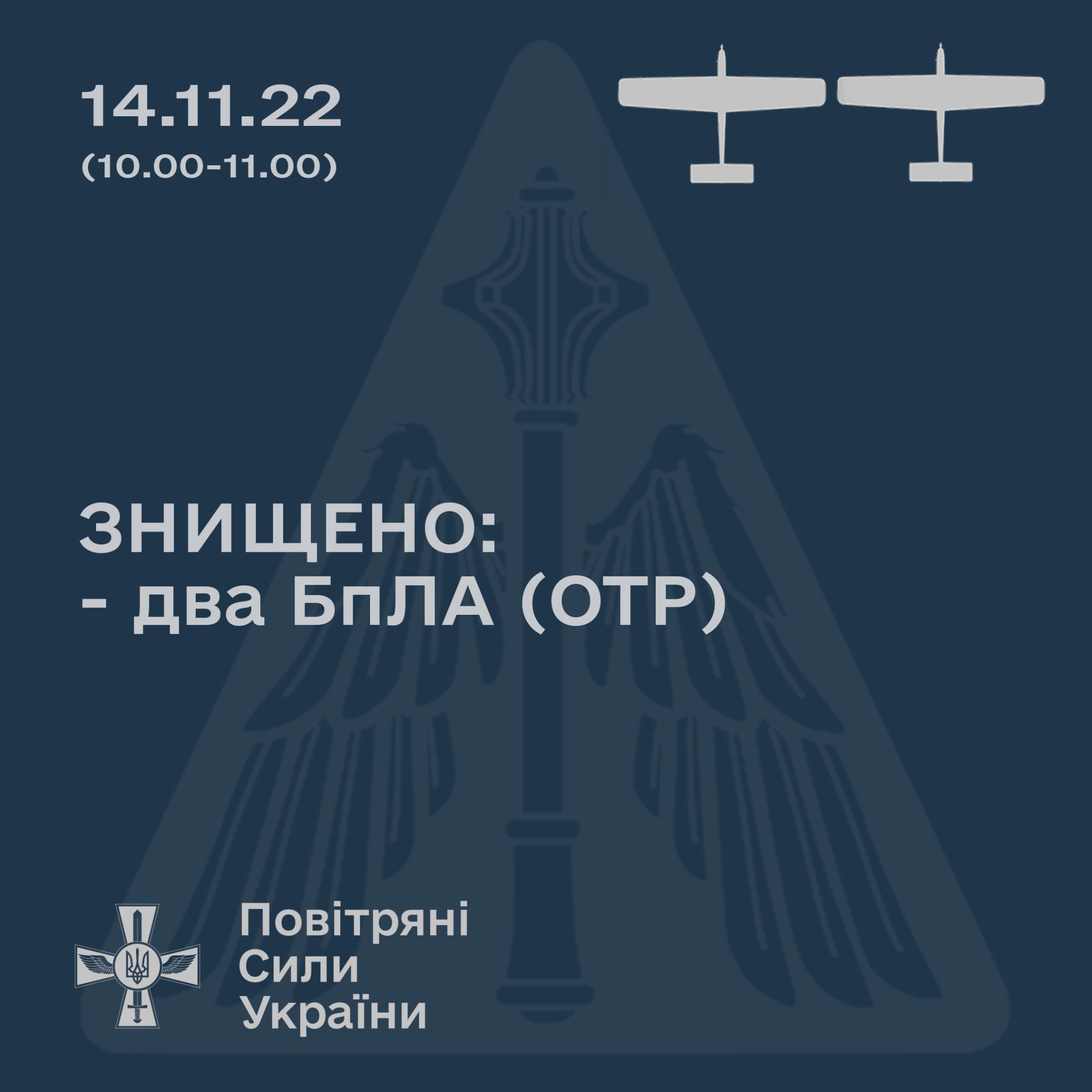 На східному напрямку Сили оборони знищили 2 ворожих безпілотники